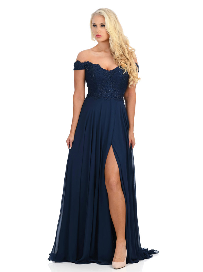 AF18326 Dress - Navy (Angel Forever)